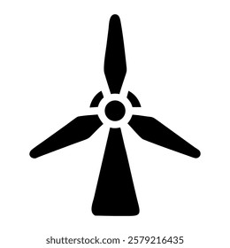 Eco free wind turbine logo icon. Flat illustration of eco free wind turbine vector icon for web design