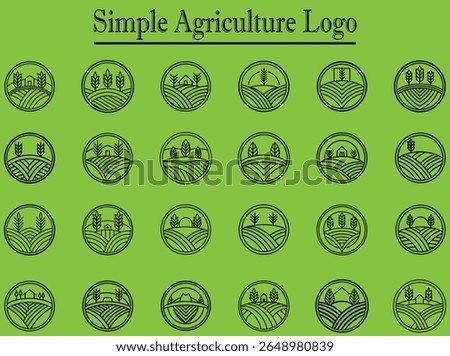 Eco freindly vector Logo design set. Organic farm concept illustration.