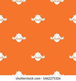 Eco fresh food pattern vector orange for any web design best