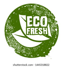 Eco Fresh Stamp. Vector Illustration.