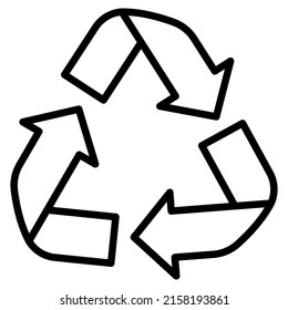 Fuente de energía alternativa ecológica e icono de reciclado de residuos, concepto de tierra ecológica simple de color negro ilustración de vector plano, aislado en blanco. Ambiente del mundo de limpieza.