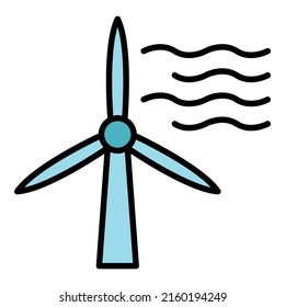 Eco friendly alternative energy source and waste recycling icon, concept green eco earth cartoon simple flat vector illustration, isolated on white. Cleaning world atmosphere.