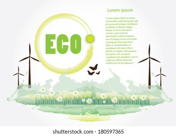 Eco friendly background. go green concept.