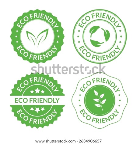 Eco Friendly Badge Design, Free Nature Badge, Vector