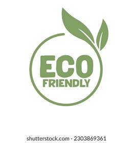 Eco friendly badge. Healthy natural label logo design. Organic product packaging design.