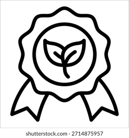 Eco Friendly Badge Icon Element For Design