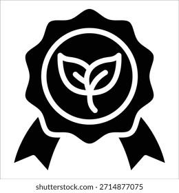 Eco Friendly Badge Icon Element For Design