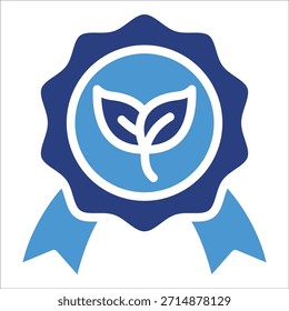Eco Friendly Badge Icon Element For Design