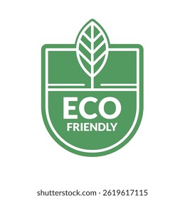  Eco friendly badge, sticker - vector illustration