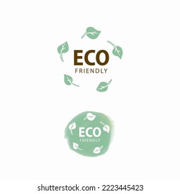 conjunto de logotipos de vectores de placa ecológica