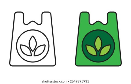Eco Friendly Bag Set, Zero Waste Concept. Eco Friendly Bag vector illustration. Great for green, industry, web and business.