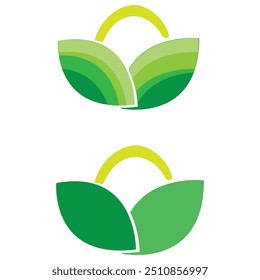 eco friendly basket or bags vector