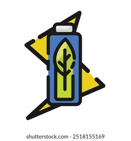 eco friendly battery ecology icon
