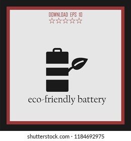 eco friendly battery vector icon