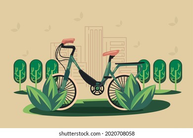 eco friendly bicycle vehicle icon