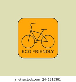 Eco friendly bike line icon, environmentally friendly mode of transport editable stroke.