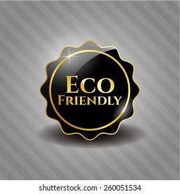 Eco friendly black emblem.