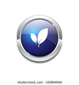Eco Friendly Blue Vector Icon Button