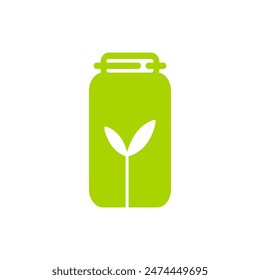 diseño de Vector de tronco simple de la botella respetuosa del medio ambiente, aislado sobre fondo blanco