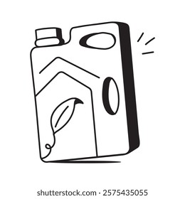 Eco friendly bottle symbolizing biodegradable packaging