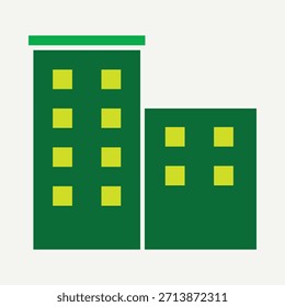 Eco amigable Edificio inteligente de moda colorido Vector lindo diseño útil Ilustración colorido background.eps