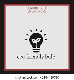 eco friendly bulb vector icon