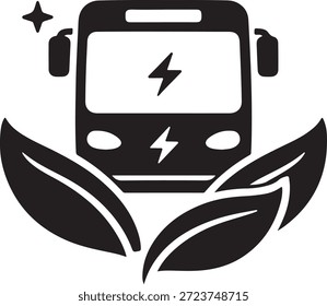 Autobús ecológico, dispositivo Electrónica con alas aisladas sobre fondo blanco, Vector, ilustración