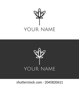 eco friendly business logo in the shape of a tulip