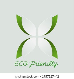 ECO FRIENDLY BUTTERFLY typography slogan with cute cartoon flat sleeping teddy bear for t shirt printing, apparel tee graphic design.