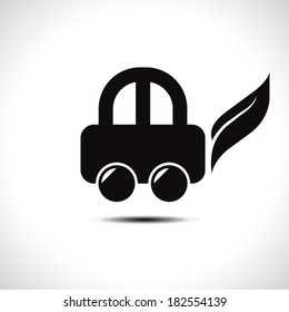 Eco friendly car icon