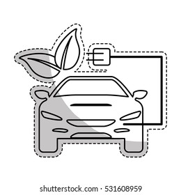 eco friendly car icon image vector illustration design 