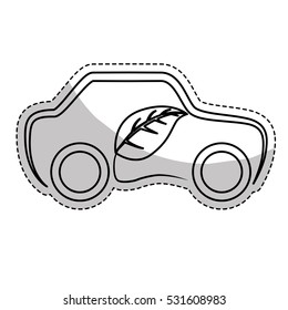 eco friendly car icon image vector illustration design 