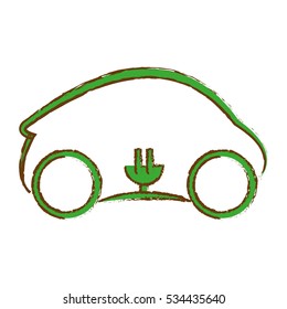 eco friendly car icon image vector illustration design 