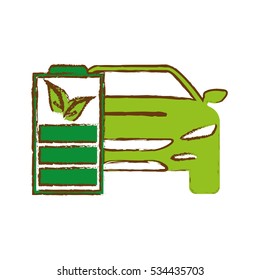 eco friendly car icon image vector illustration design 