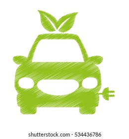 eco friendly car icon image vector illustration design 
