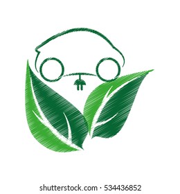 eco friendly car icon image vector illustration design 