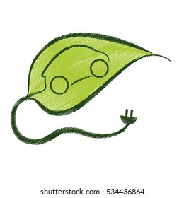 eco friendly car icon image vector illustration design 