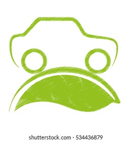 eco friendly car icon image vector illustration design 