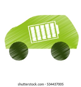 eco friendly car icon image vector illustration design 