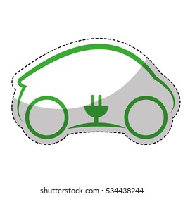 eco friendly car icon image vector illustration design 