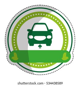 eco friendly car icon image vector illustration design 