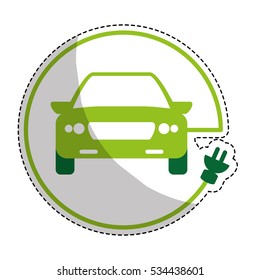 eco friendly car icon image vector illustration design 