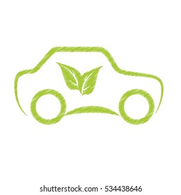 eco friendly car icon image vector illustration design 