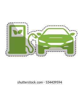 eco friendly car icon image vector illustration design 