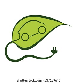 eco friendly car icon image vector illustration design 