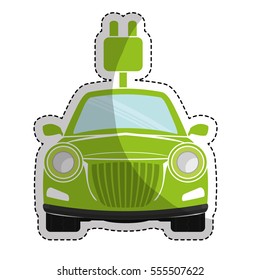 eco friendly car icon image vector illustration design 
