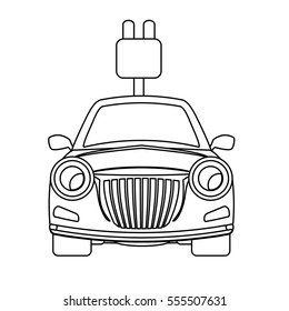 eco friendly car icon image vector illustration design 