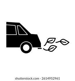 eco friendly car icon, simple flat style, illustration, logo sign symbol pictogram template, for ui or ux isolated on white for mobile app, editable