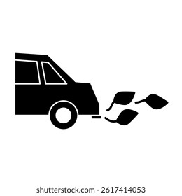 eco friendly car icon, simple flat style, illustration, logo sign symbol pictogram template, for ui or ux isolated on white for mobile app, editable