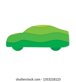 eco friendly car icon- vector illustration